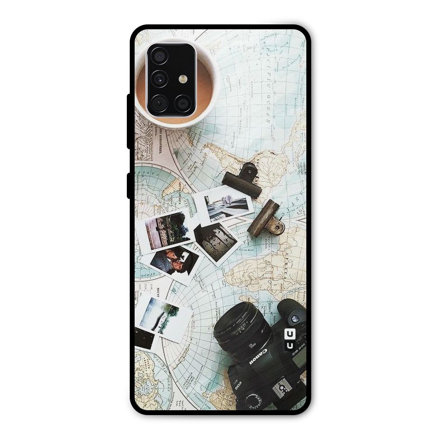 Post Stamps Travel Metal Back Case for Galaxy A51