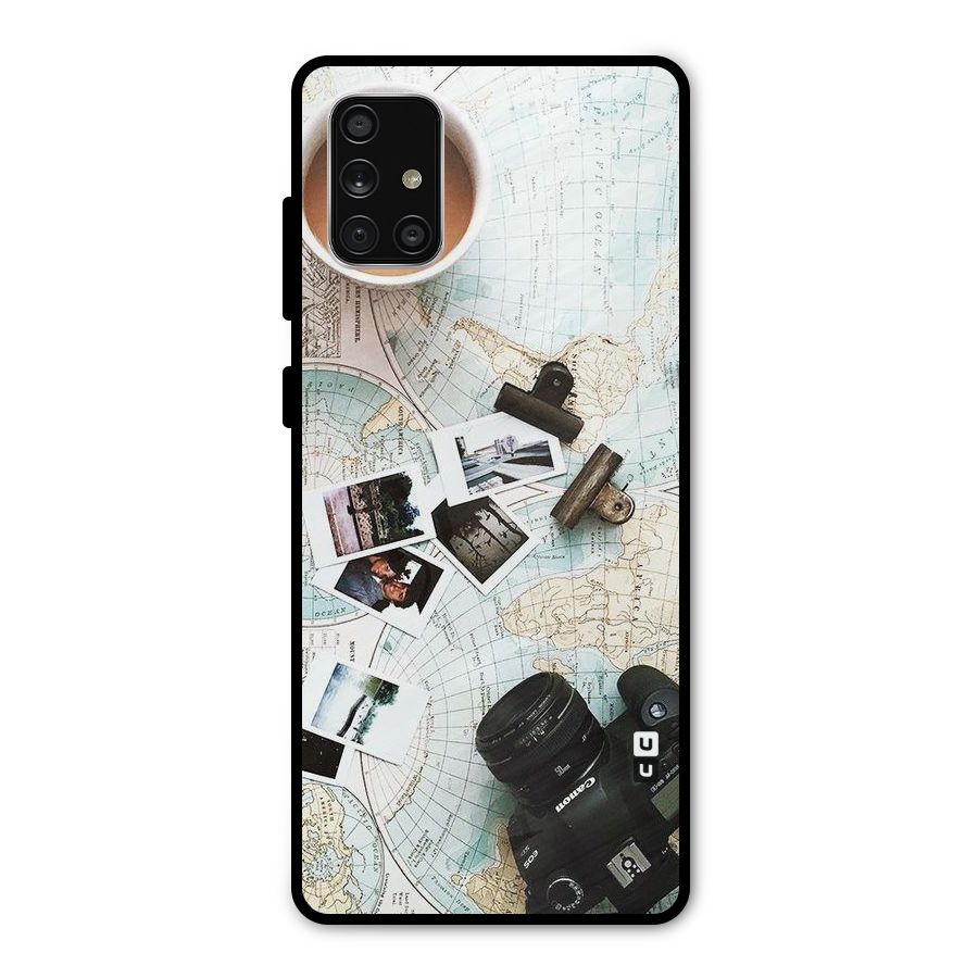 Post Stamps Travel Metal Back Case for Galaxy A71