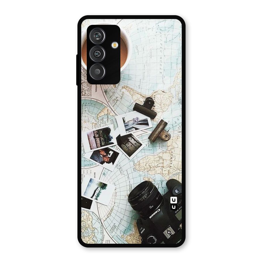 Post Stamps Travel Metal Back Case for Galaxy F13