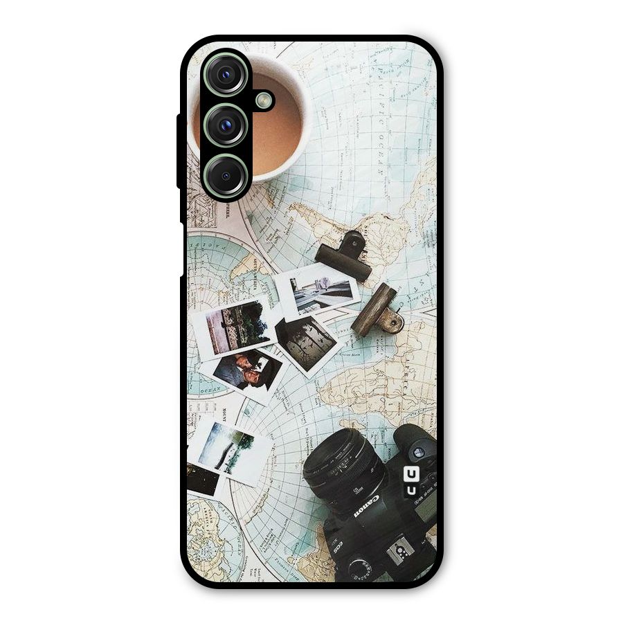 Post Stamps Travel Metal Back Case for Galaxy F34