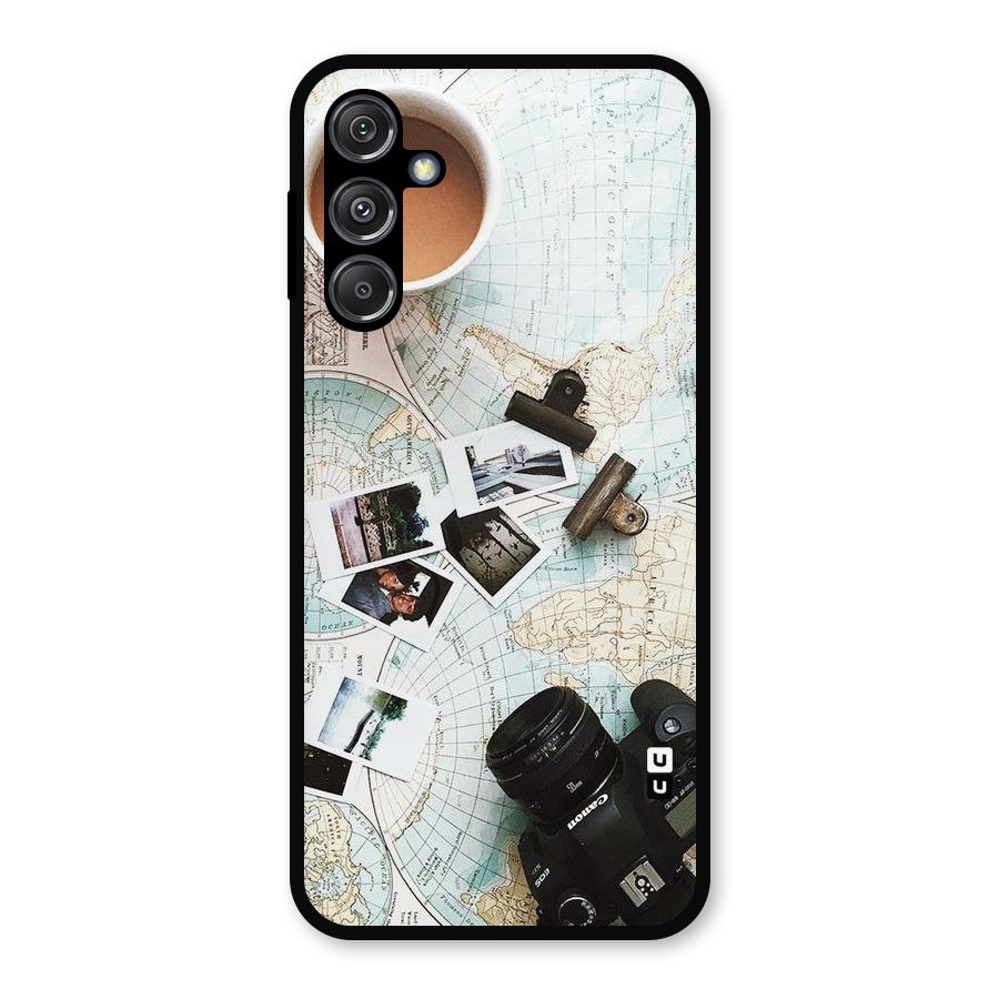 Post Stamps Travel Metal Back Case for Galaxy M34 5G
