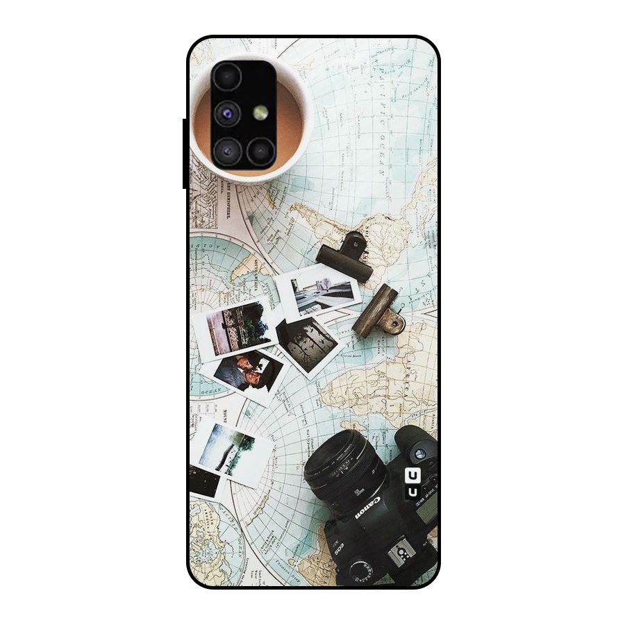 Post Stamps Travel Metal Back Case for Galaxy M51
