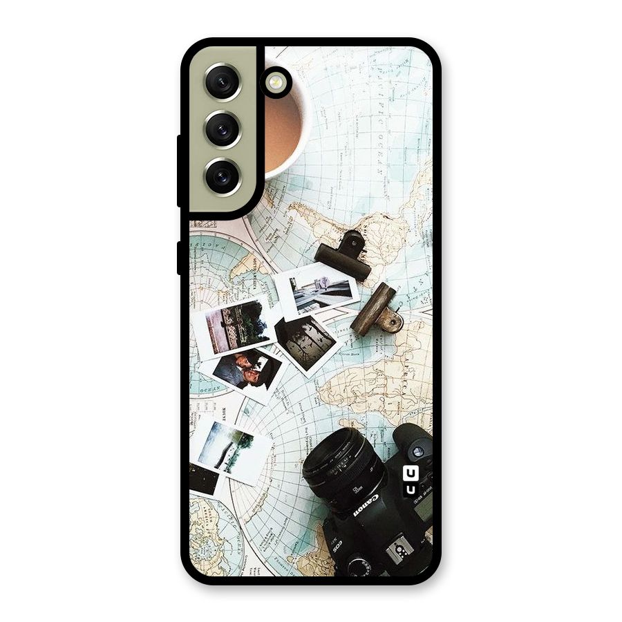 Post Stamps Travel Metal Back Case for Galaxy S21 FE 5G (2023)