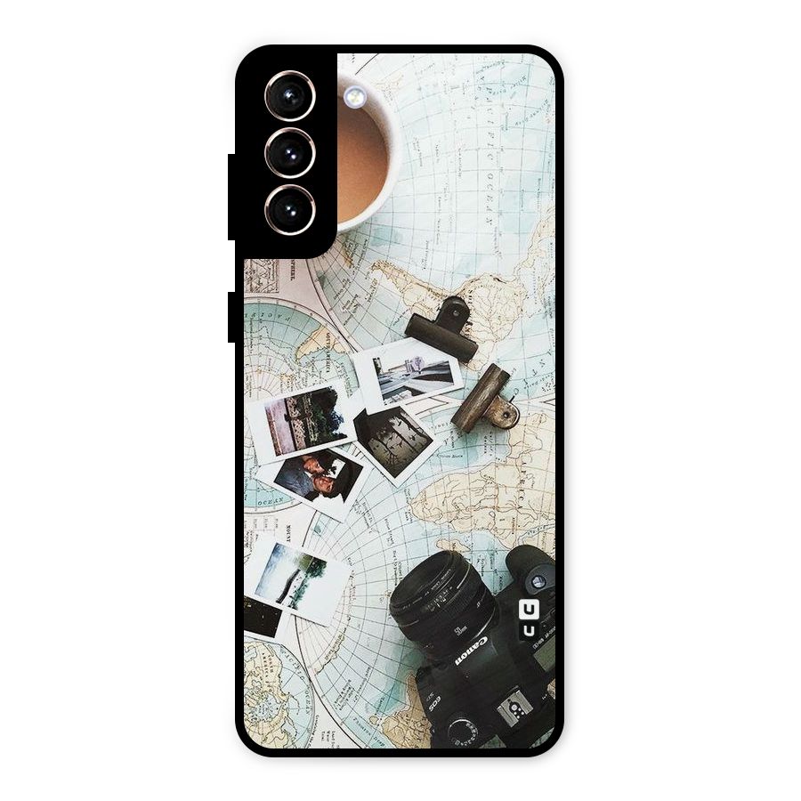 Post Stamps Travel Metal Back Case for Galaxy S21 Plus
