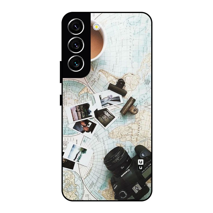 Post Stamps Travel Metal Back Case for Galaxy S22 5G