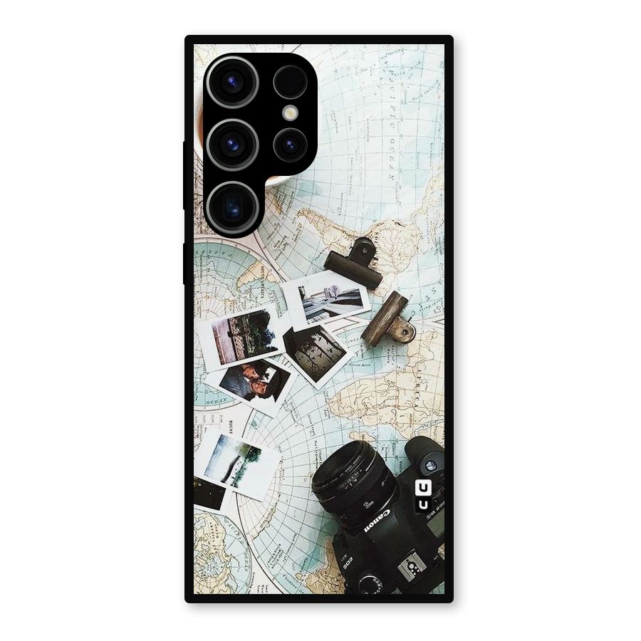 Post Stamps Travel Metal Back Case for Galaxy S23 Ultra