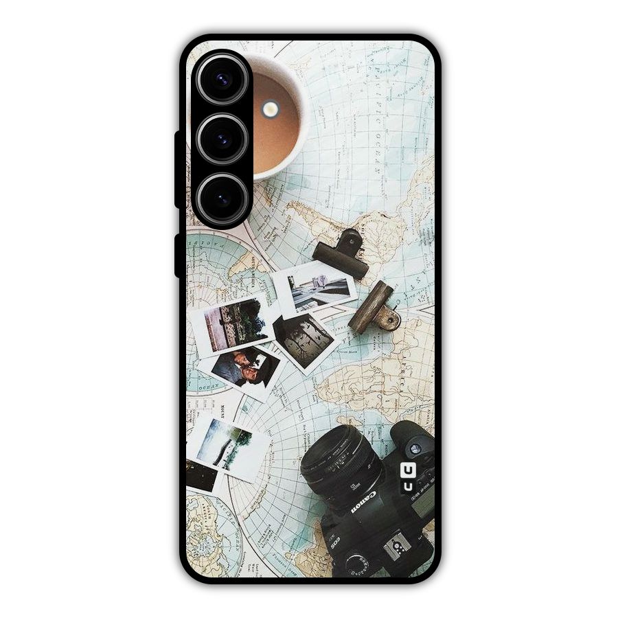 Post Stamps Travel Metal Back Case for Galaxy S24 Plus