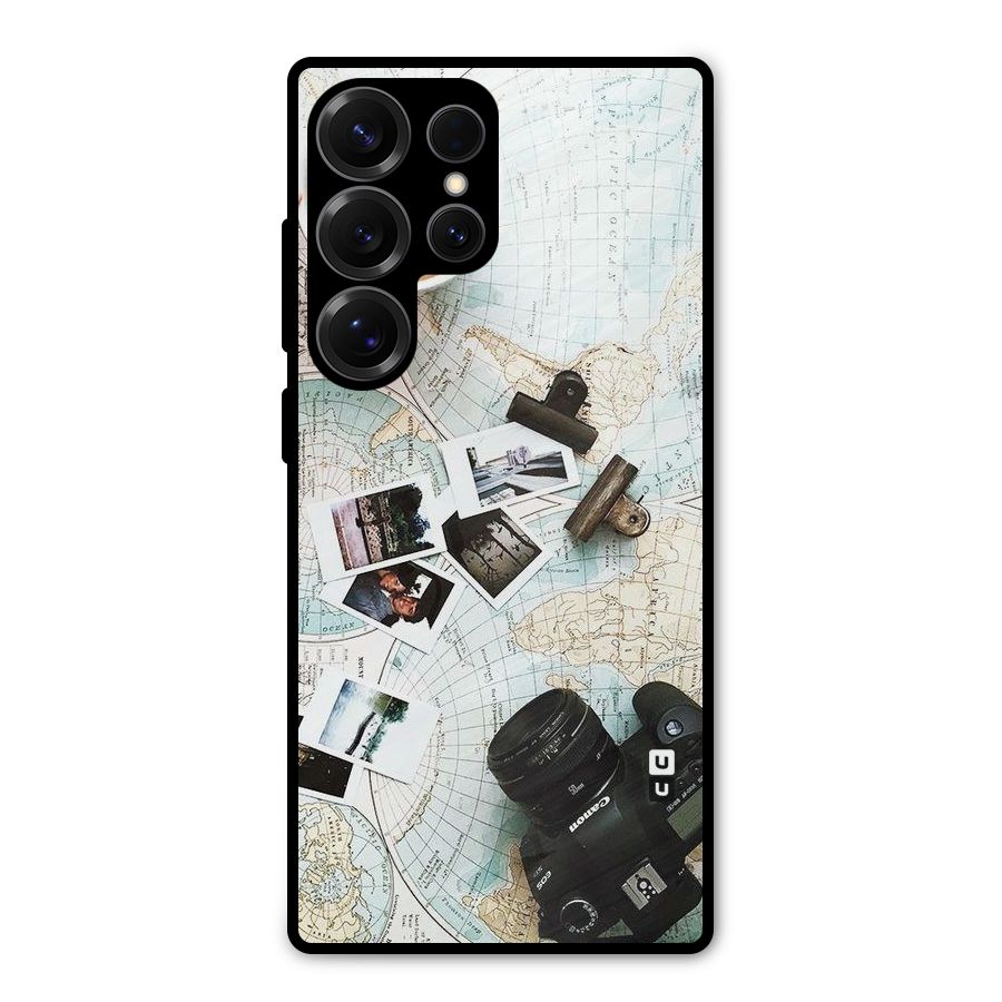 Post Stamps Travel Metal Back Case for Galaxy S25 Ultra