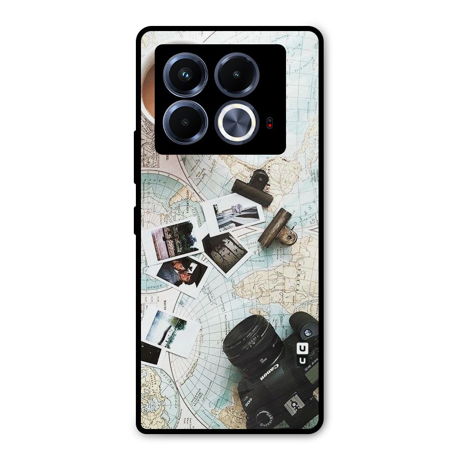 Post Stamps Travel Metal Back Case for Infinix Note 40 5G