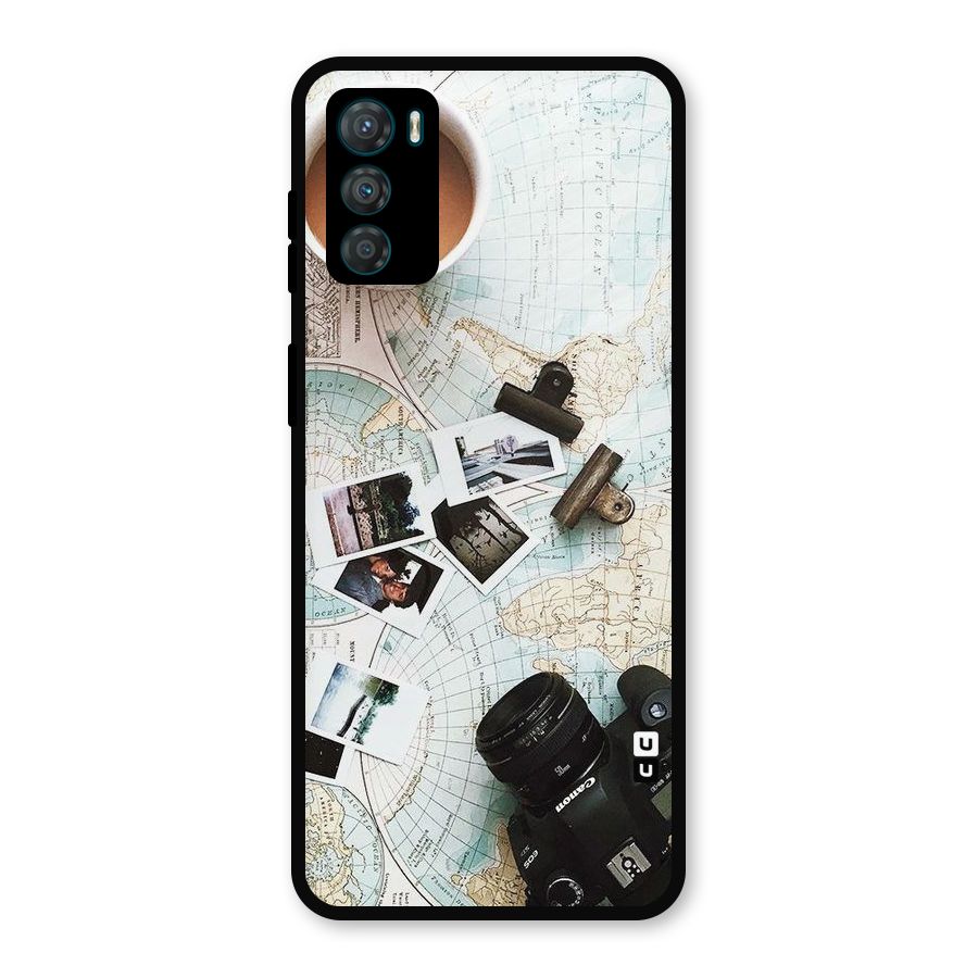 Post Stamps Travel Metal Back Case for Moto G42