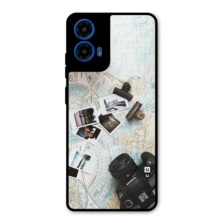 Post Stamps Travel Metal Back Case for Moto G45