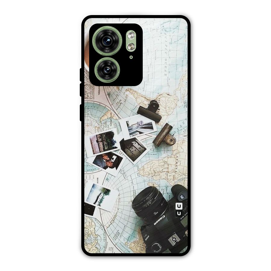 Post Stamps Travel Metal Back Case for Motorola Edge 40 5G