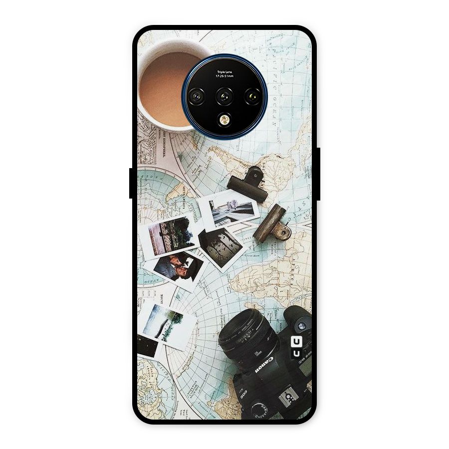 Post Stamps Travel Metal Back Case for OnePlus 7T