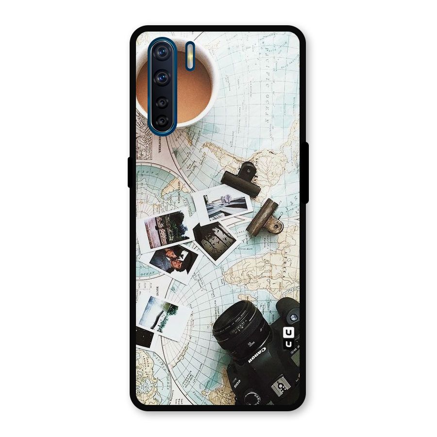 Post Stamps Travel Metal Back Case for Oppo F15
