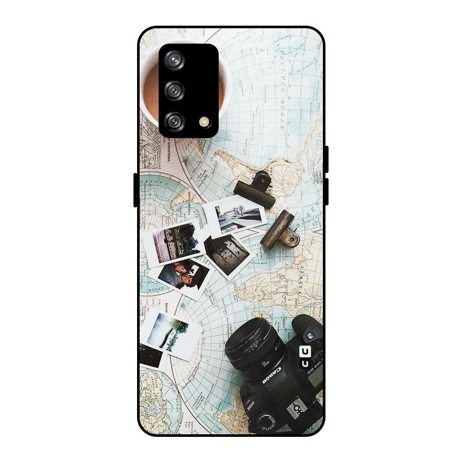 Post Stamps Travel Metal Back Case for Oppo F19