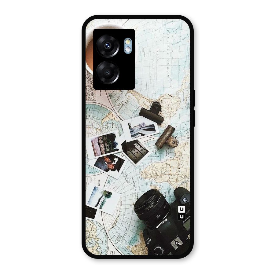 Post Stamps Travel Metal Back Case for Oppo K10 (5G)