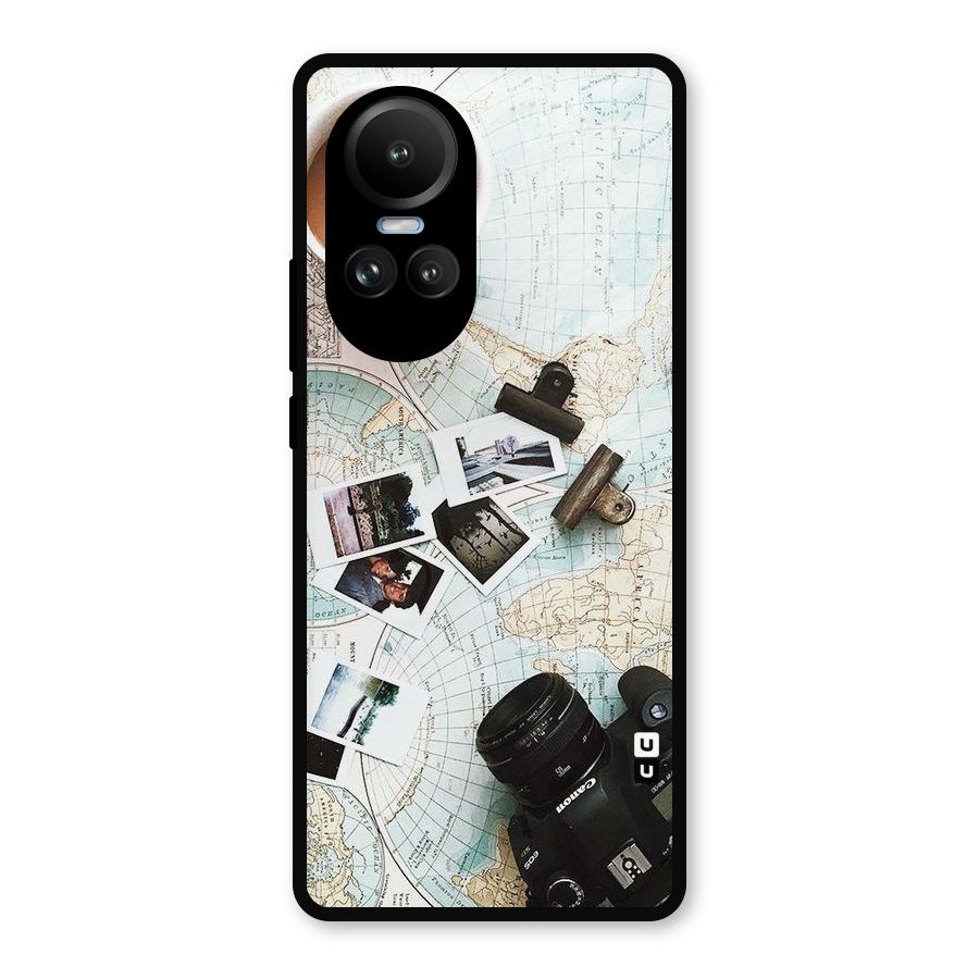 Post Stamps Travel Metal Back Case for Oppo Reno10
