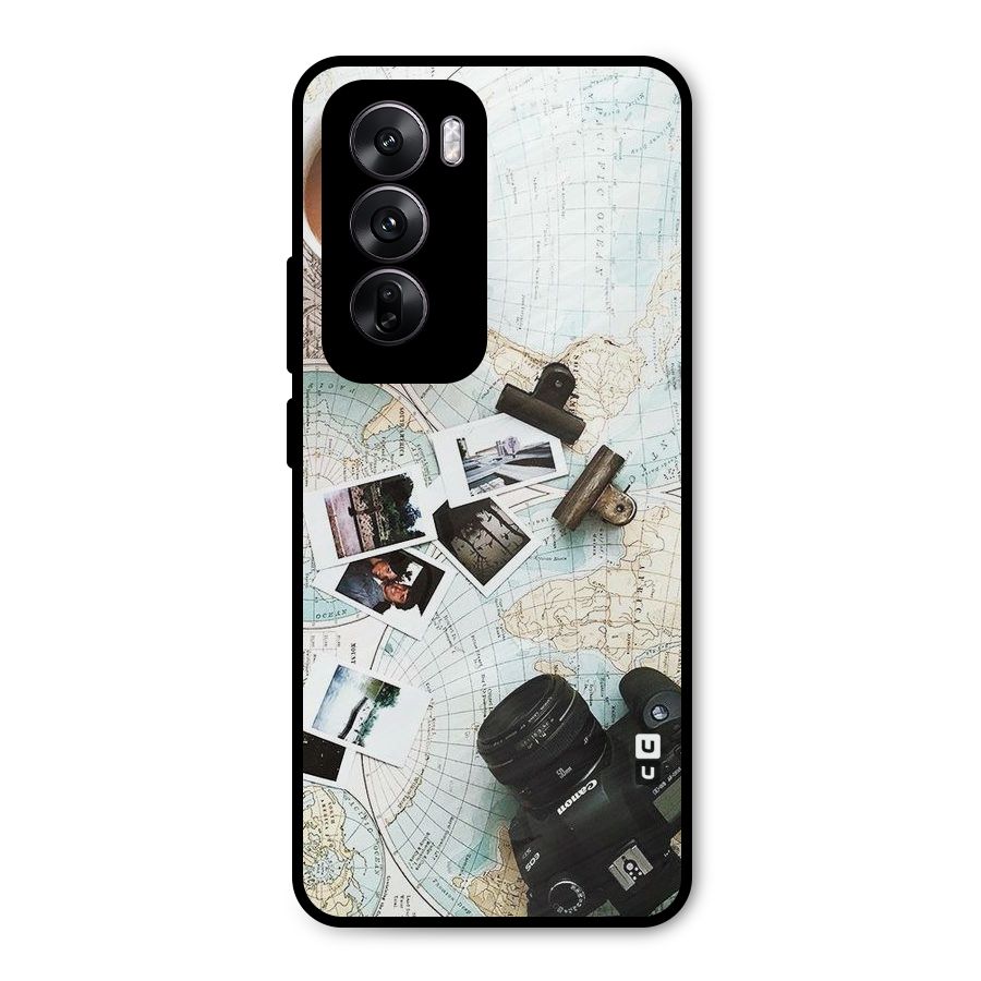 Post Stamps Travel Metal Back Case for Oppo Reno12