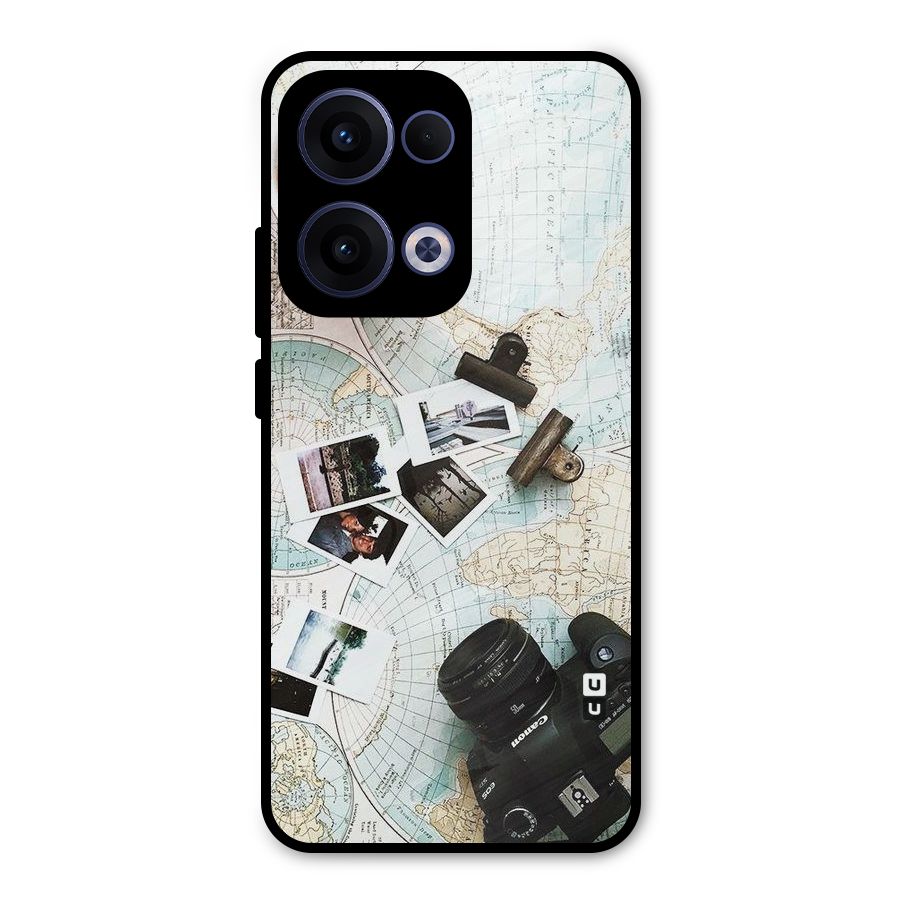 Post Stamps Travel Metal Back Case for Oppo Reno13