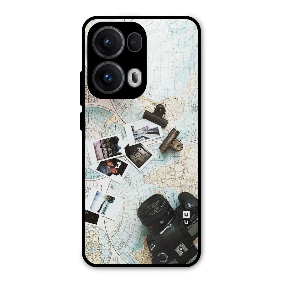 Post Stamps Travel Metal Back Case for Oppo Reno13 Pro