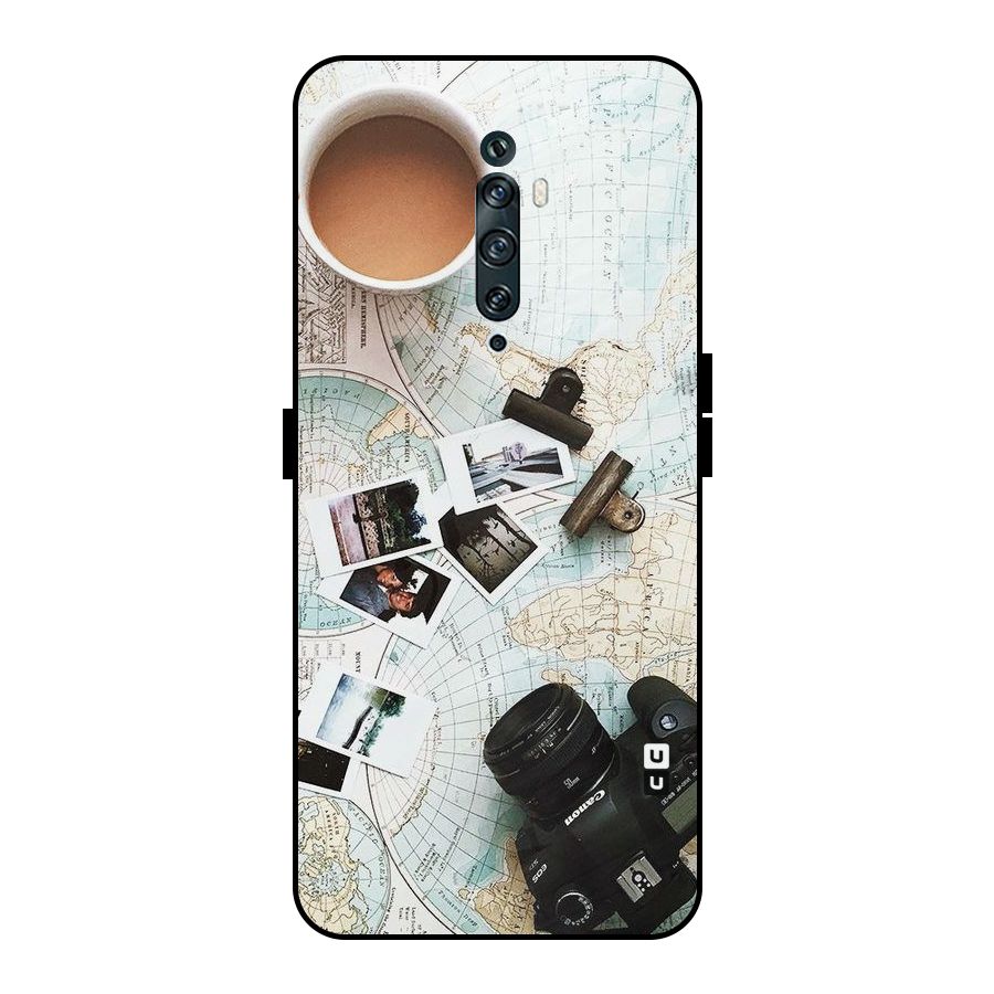 Post Stamps Travel Metal Back Case for Oppo Reno2 F