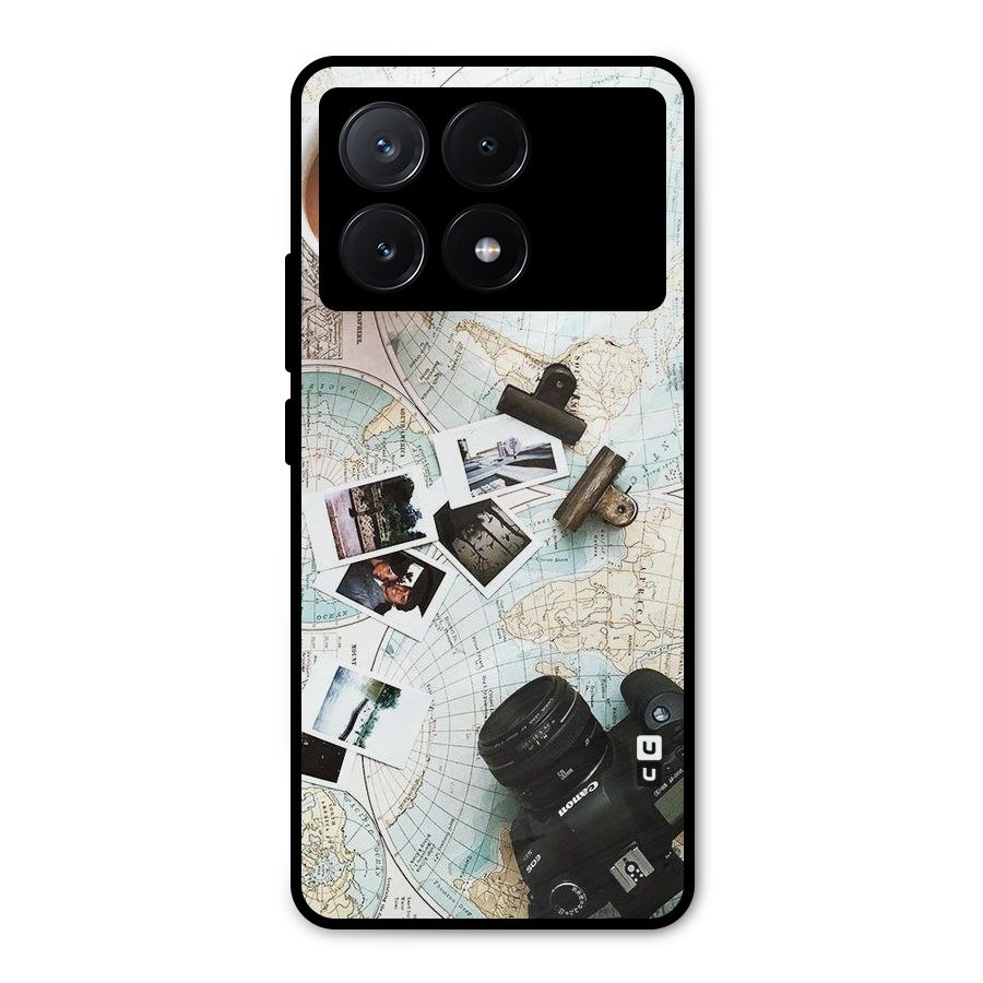 Post Stamps Travel Metal Back Case for Poco X6 Pro