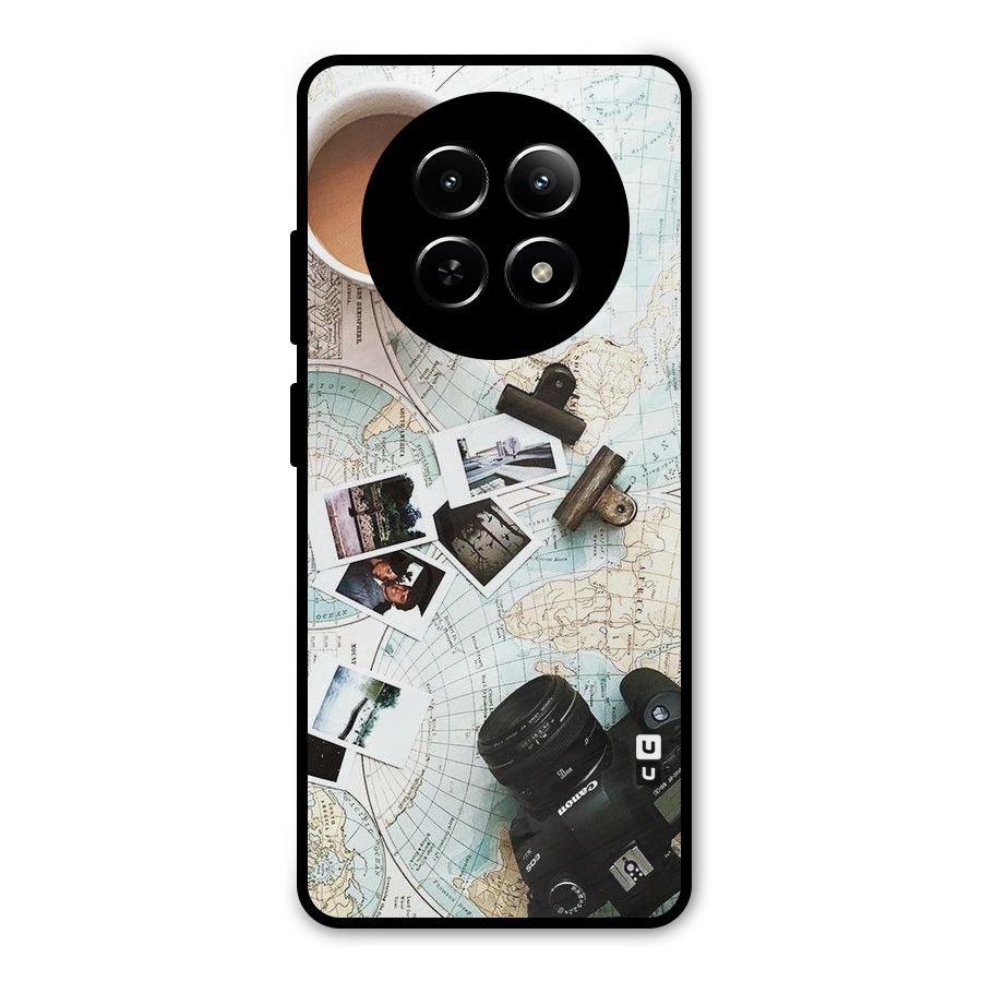 Post Stamps Travel Metal Back Case for Realme 12 5G