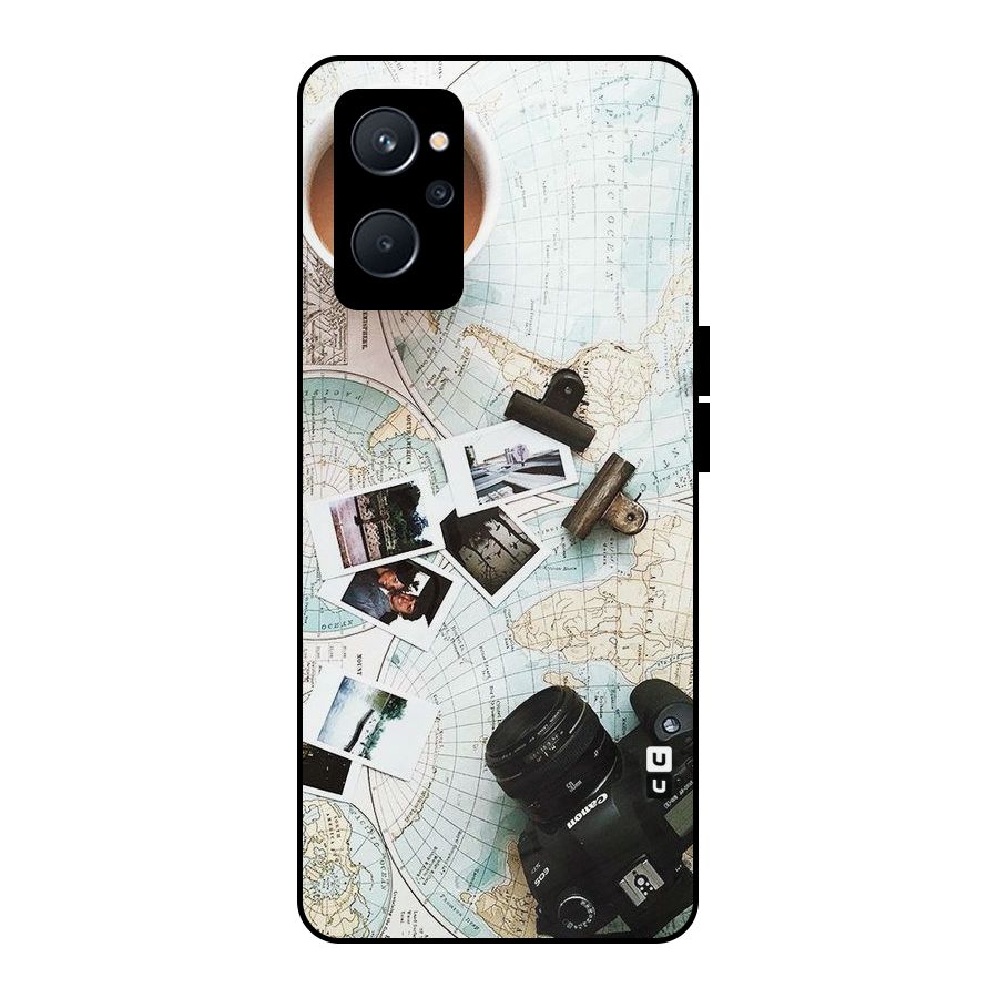 Post Stamps Travel Metal Back Case for Realme 9i 5G