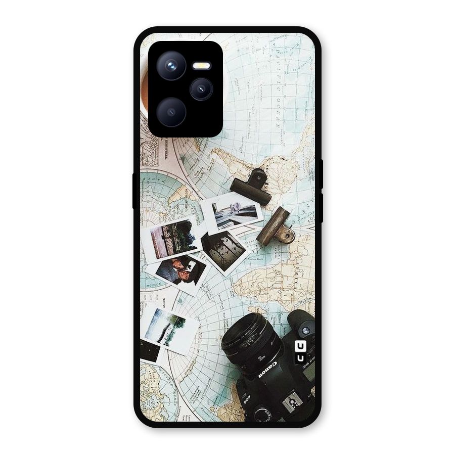 Post Stamps Travel Metal Back Case for Realme C35