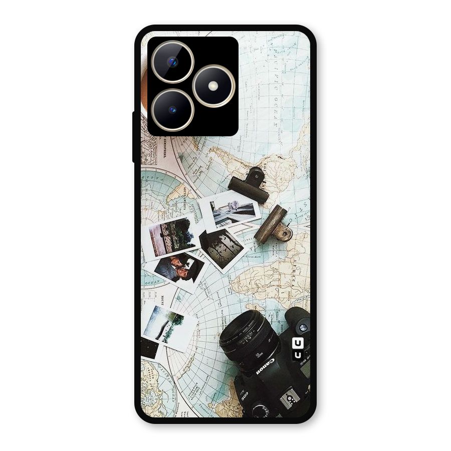 Post Stamps Travel Metal Back Case for Realme C53