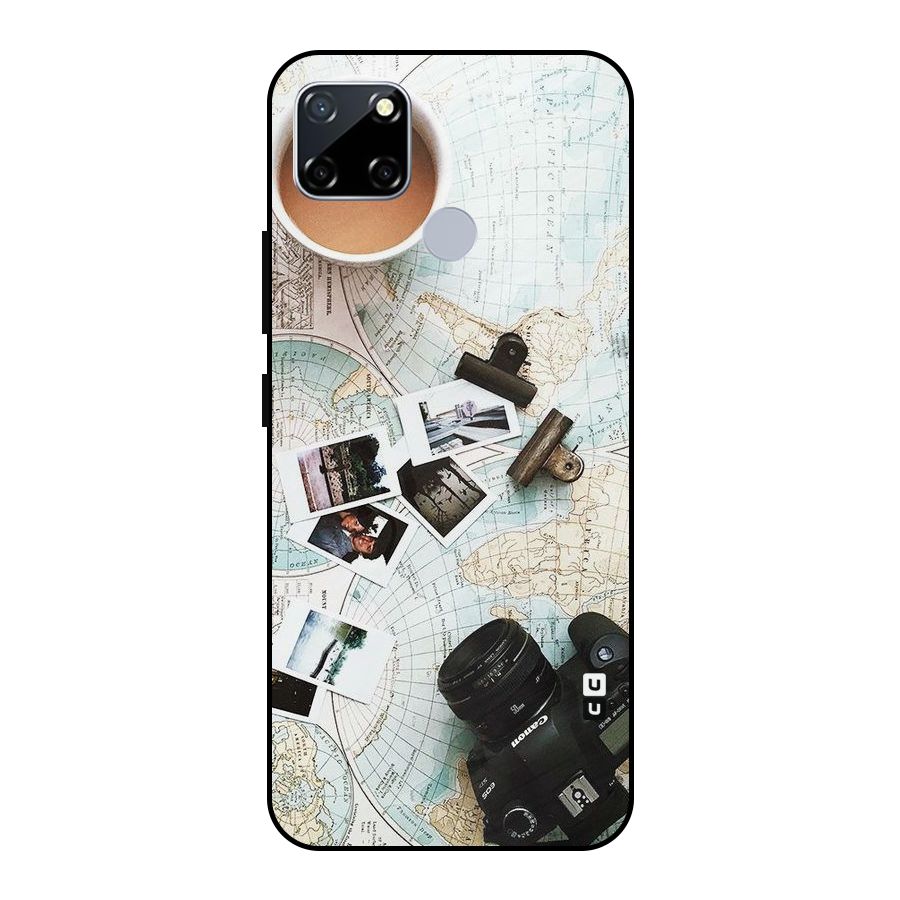 Post Stamps Travel Metal Back Case for Realme Narzo 20