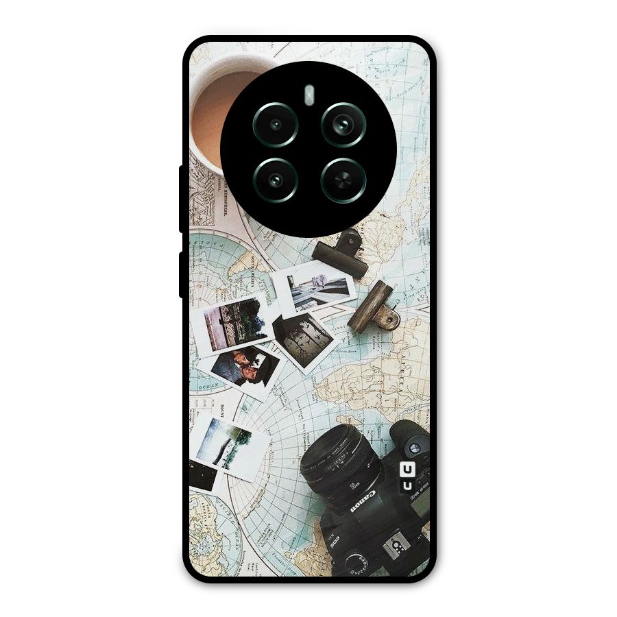 Post Stamps Travel Metal Back Case for Realme Narzo 70 Pro