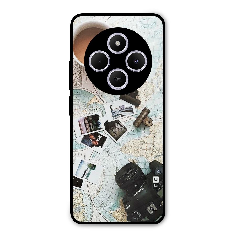 Post Stamps Travel Metal Back Case for Redmi 14C