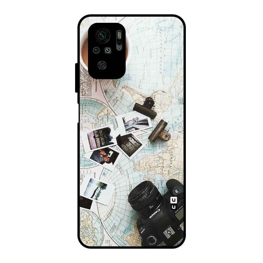 Post Stamps Travel Metal Back Case for Redmi Note 10