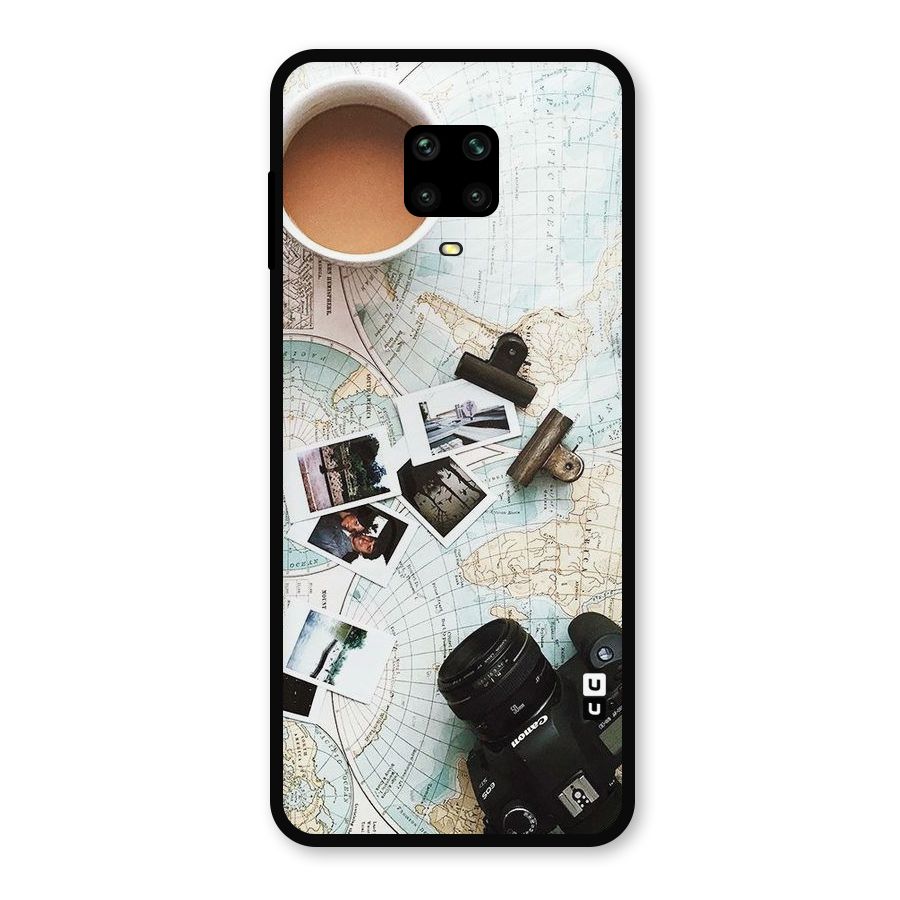 Post Stamps Travel Metal Back Case for Redmi Note 9 Pro