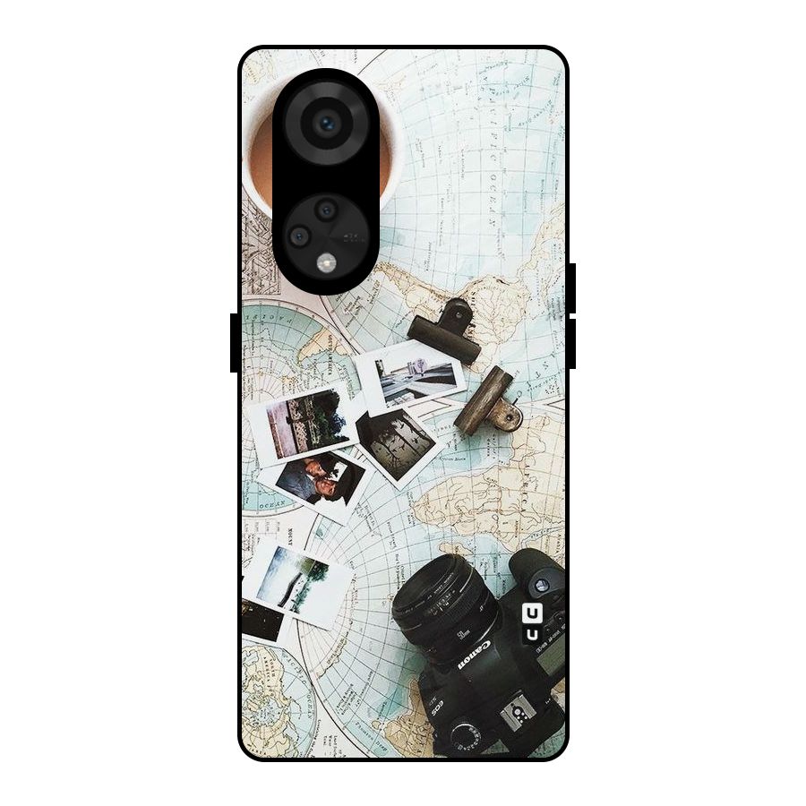 Post Stamps Travel Metal Back Case for Reno8 T 5G