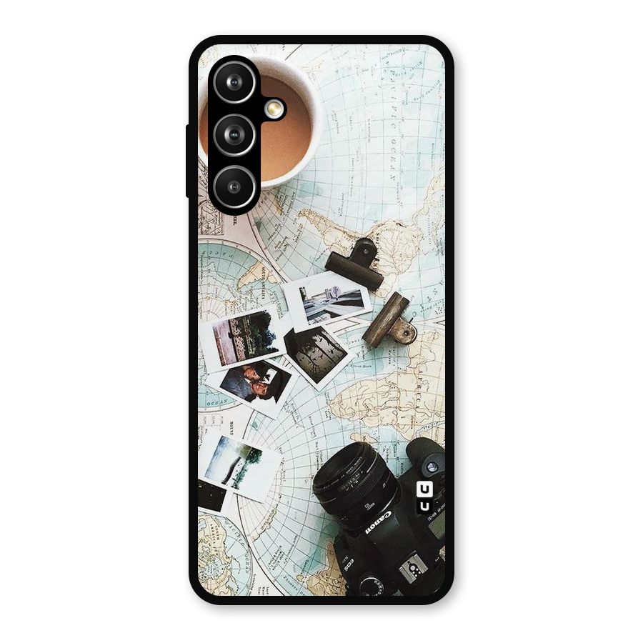 Post Stamps Travel Metal Back Case for Samsung Galaxy M54