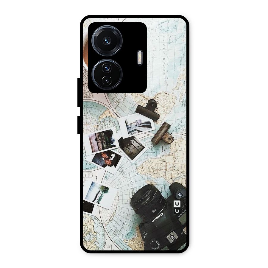 Post Stamps Travel Metal Back Case for Vivo T1 Pro
