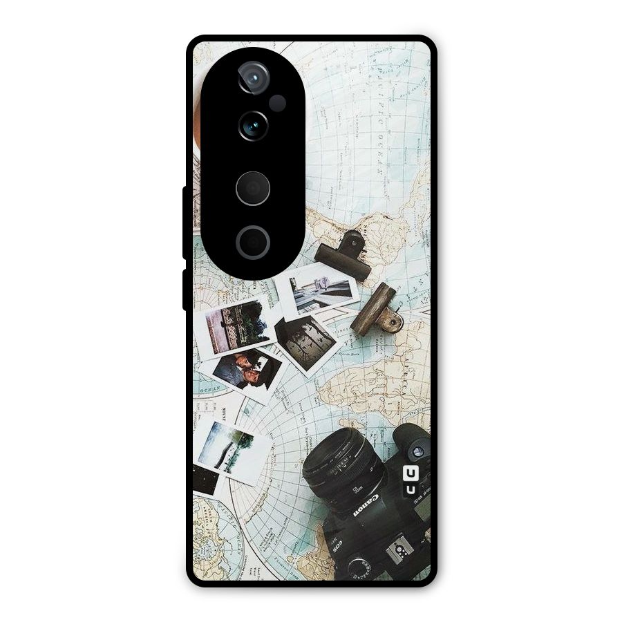 Post Stamps Travel Metal Back Case for Vivo T3 Ultra