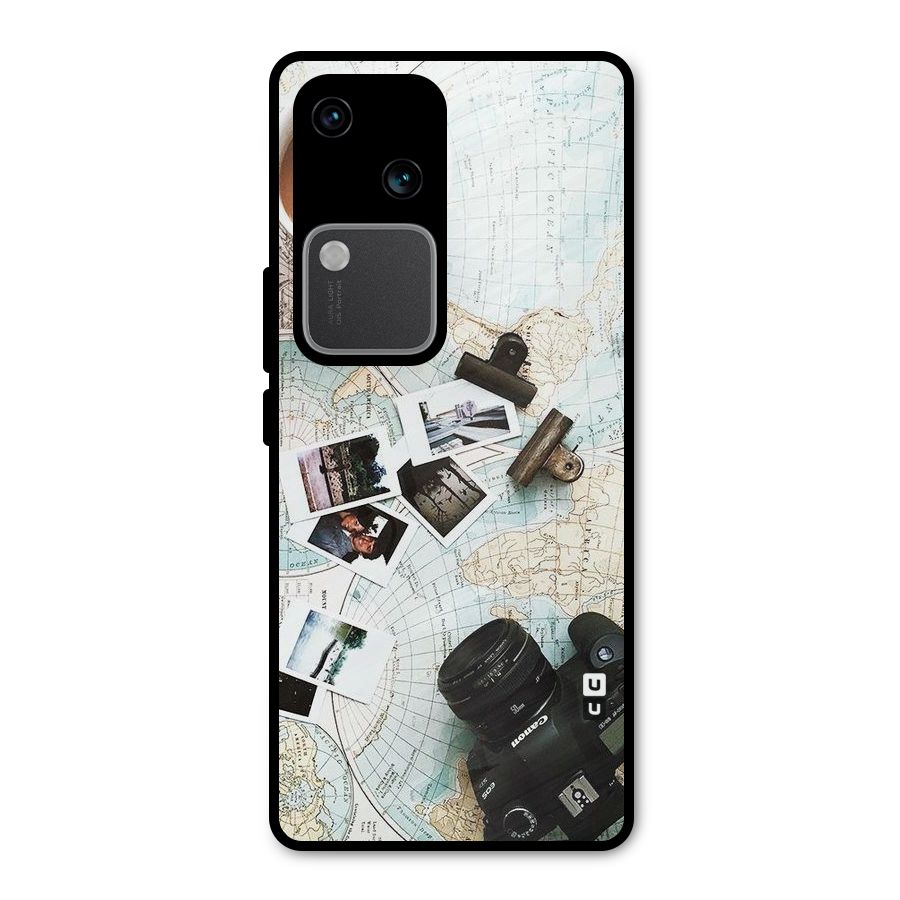 Post Stamps Travel Metal Back Case for Vivo V30