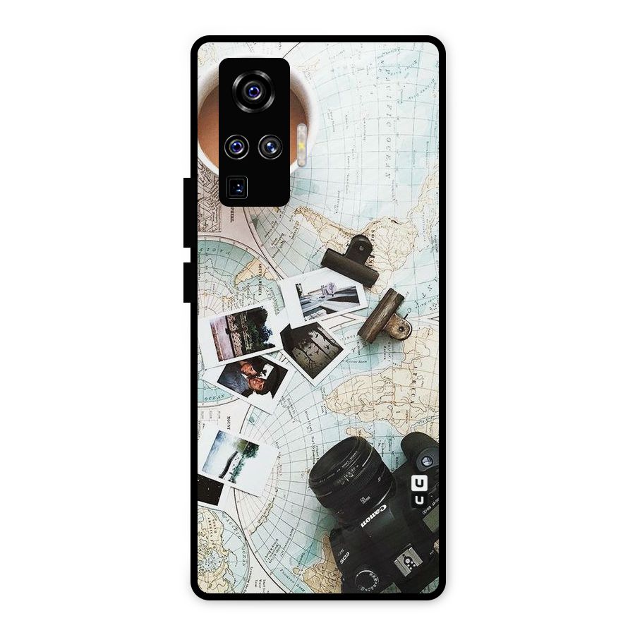 Post Stamps Travel Metal Back Case for Vivo X50 Pro