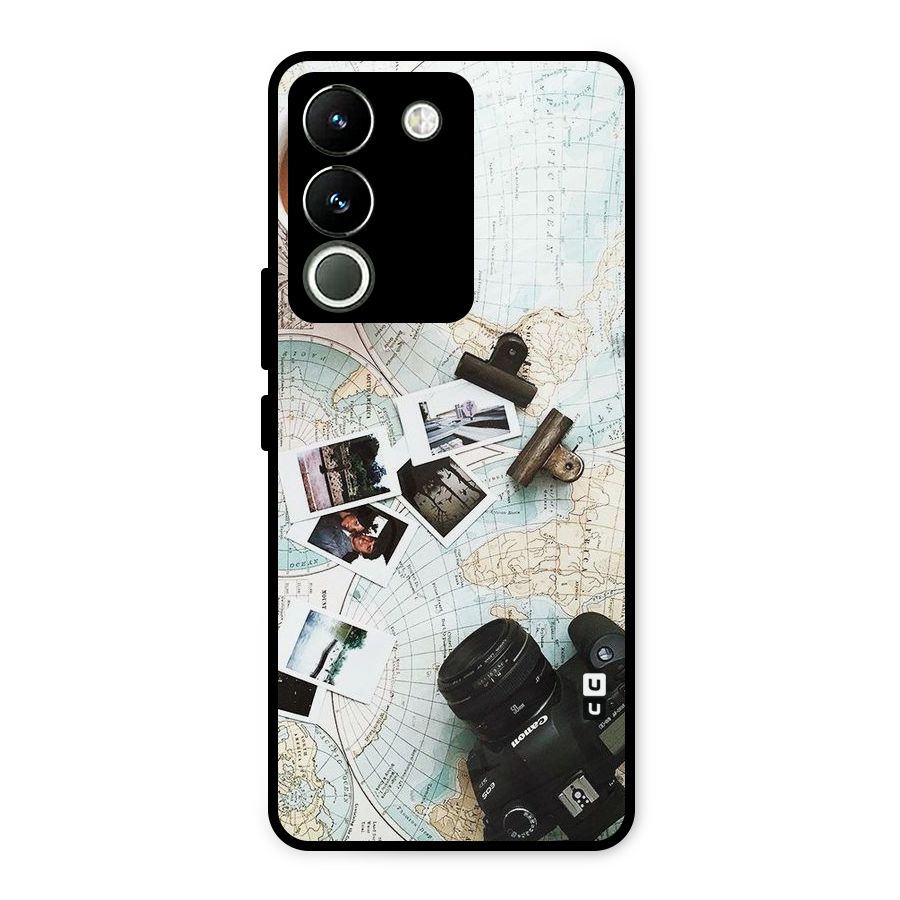 Post Stamps Travel Metal Back Case for Vivo Y200