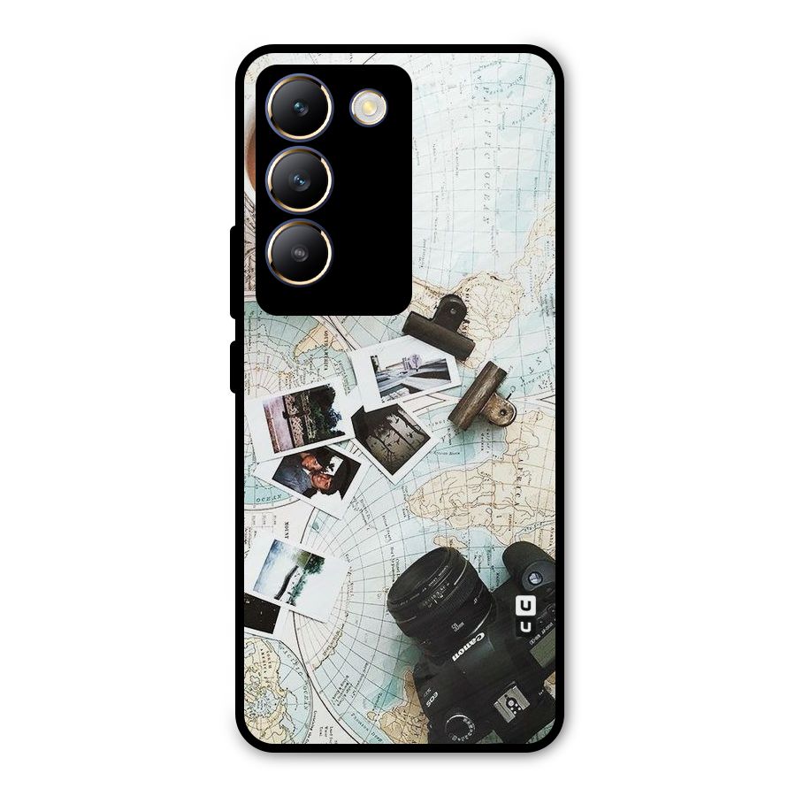 Post Stamps Travel Metal Back Case for Vivo Y200e