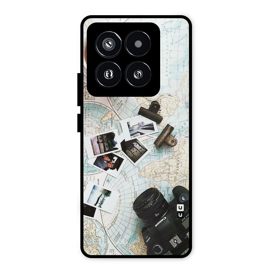 Post Stamps Travel Metal Back Case for Xiaomi 14 Pro
