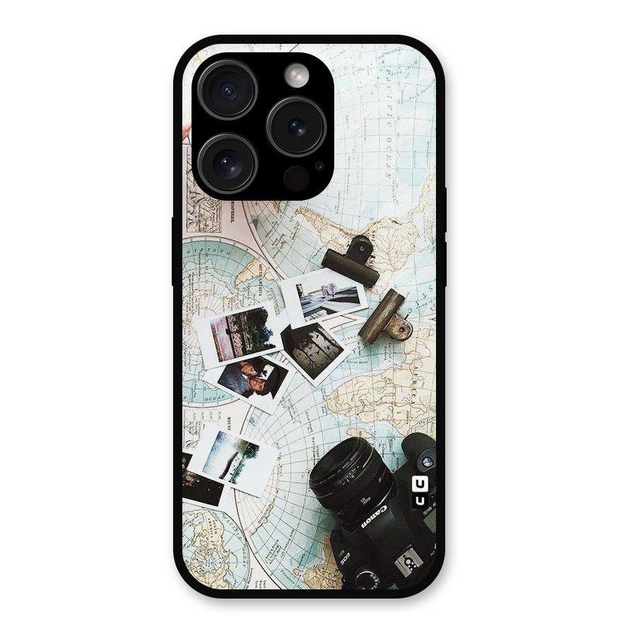 Post Stamps Travel Metal Back Case for iPhone 15 Pro
