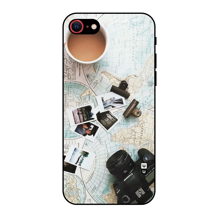 Post Stamps Travel Metal Back Case for iPhone 7