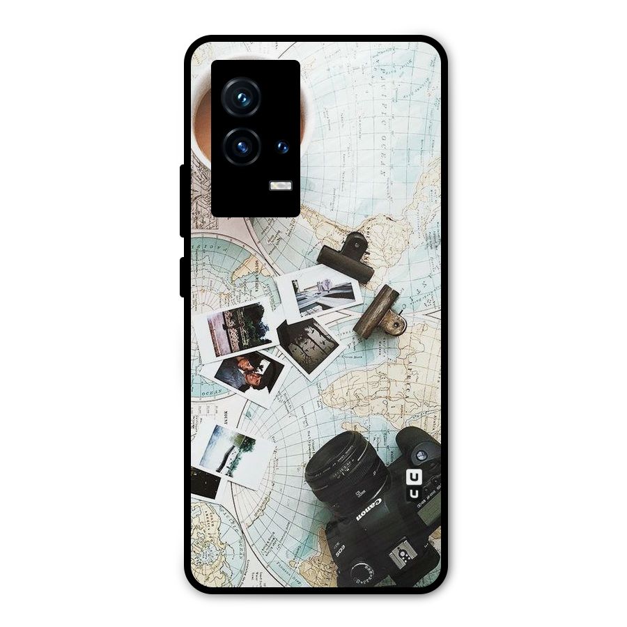 Post Stamps Travel Metal Back Case for iQOO 9 5G