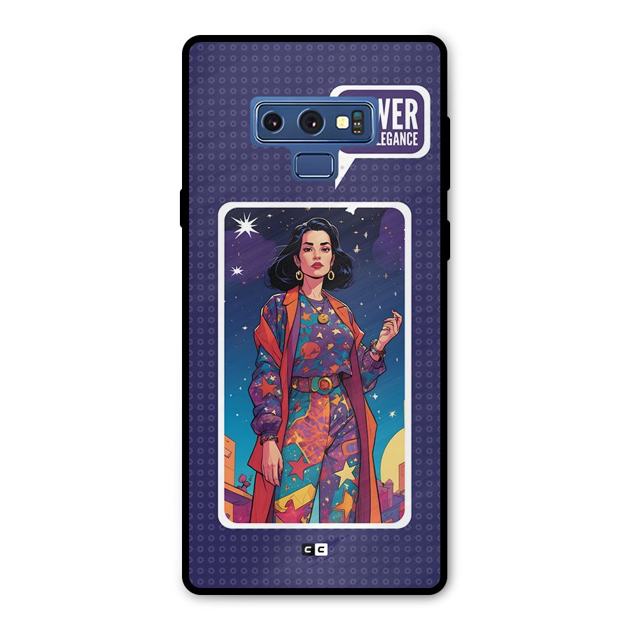 Power With Elegance Metal Back Case for Galaxy Note 9