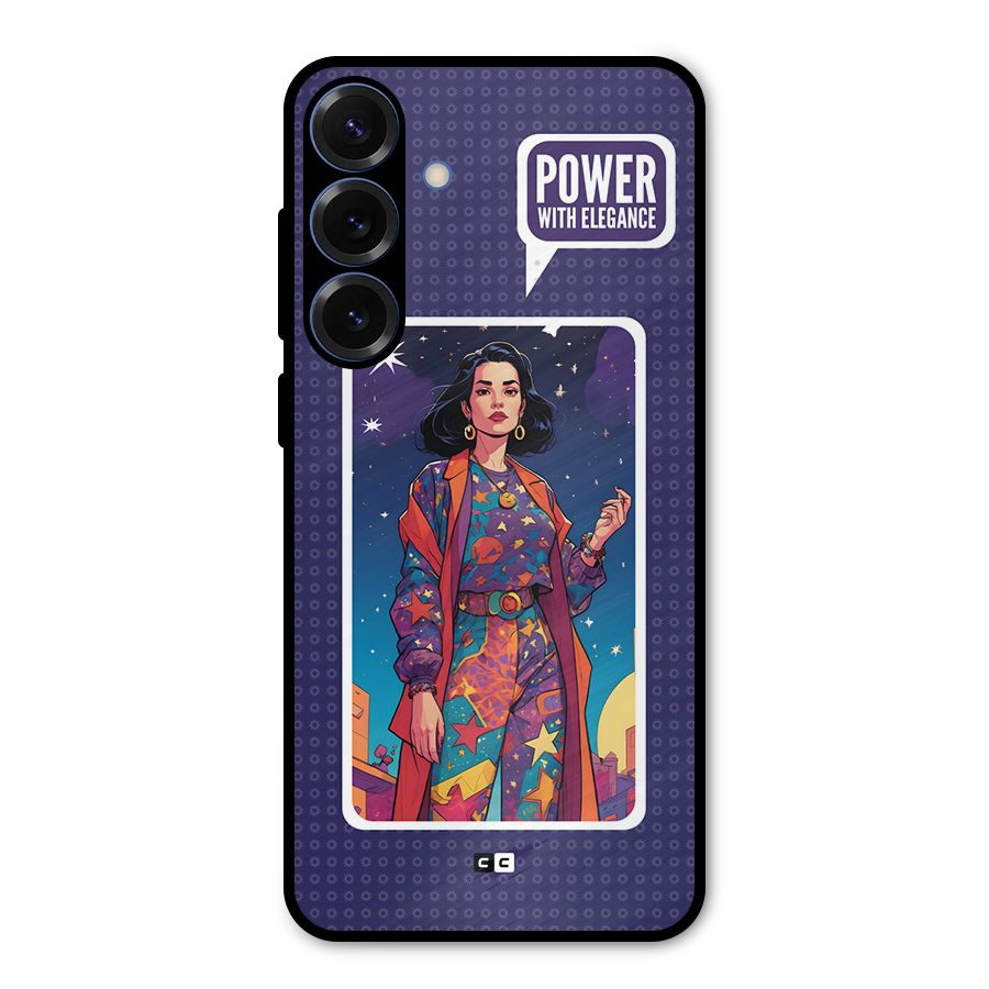 Power With Elegance Metal Back Case for Galaxy S25 Plus