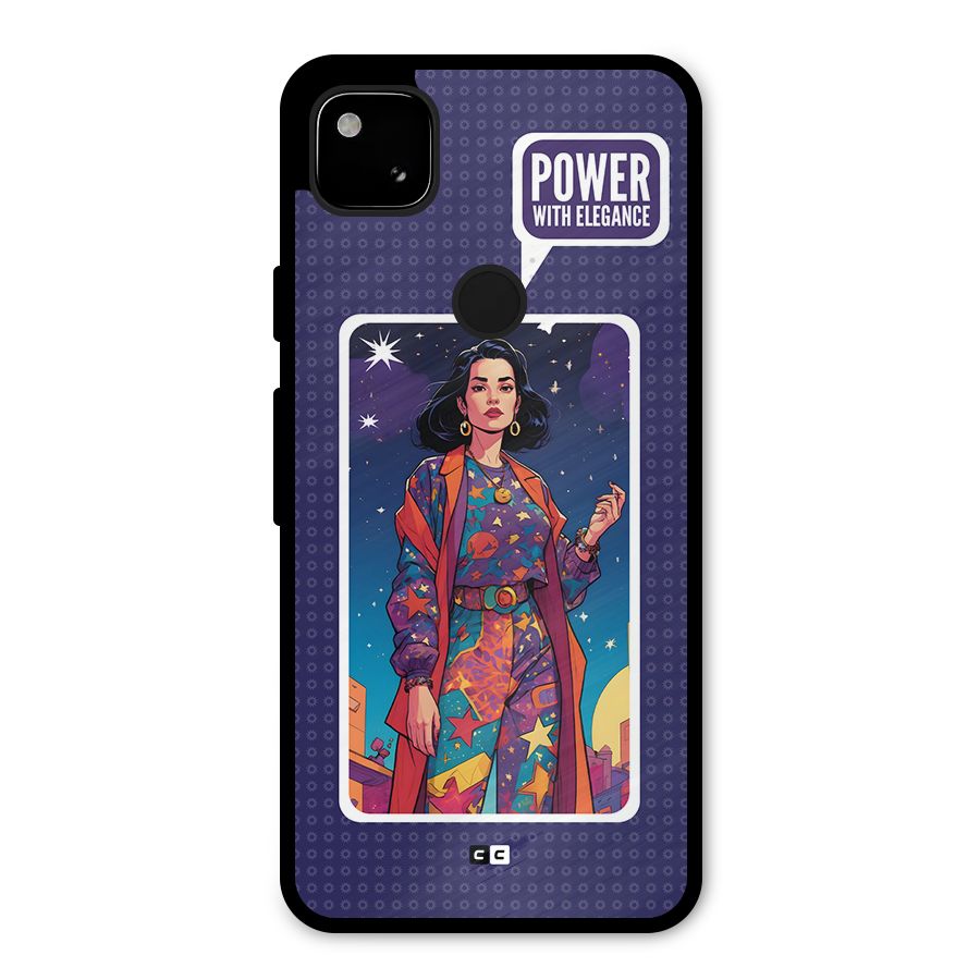 Power With Elegance Metal Back Case for Google Pixel 4a